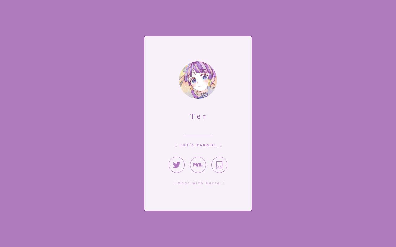 Carrd profile picture for @ter